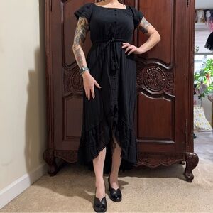 INC International Concepts Black High Low Dress